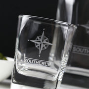 Customised Engraved Corporate Decanter Gift Set with Gift Box - Premium Whiskey Decanter PLUS 2 Scotch Glasses