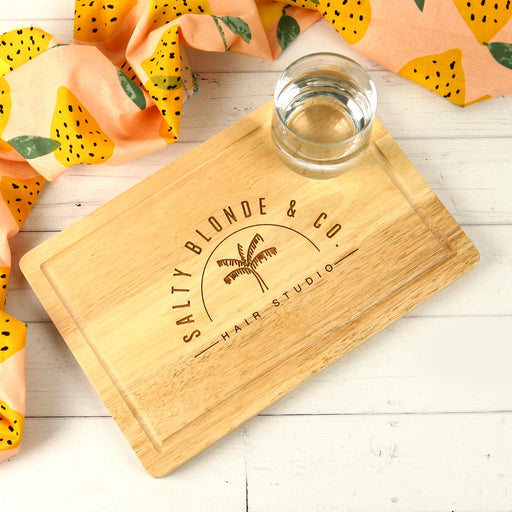 Personalised Engraved Corporate Logo Premium Rectangle Wooden Serving Cheese Chopping Boards
