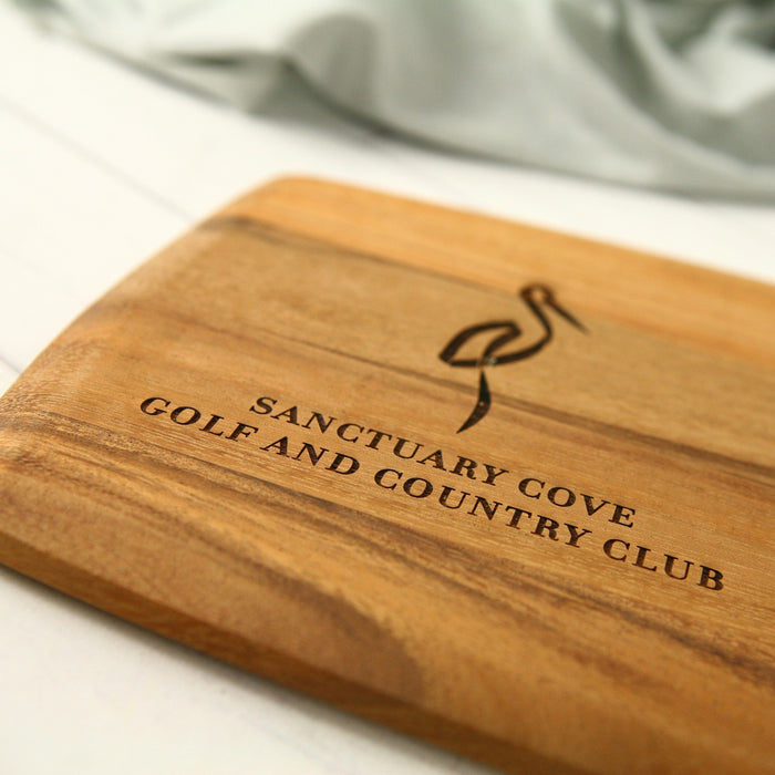 Customised Engraved Company logo Wooden Acacia Tapas Serving Cheese Board Employee or Client Gift