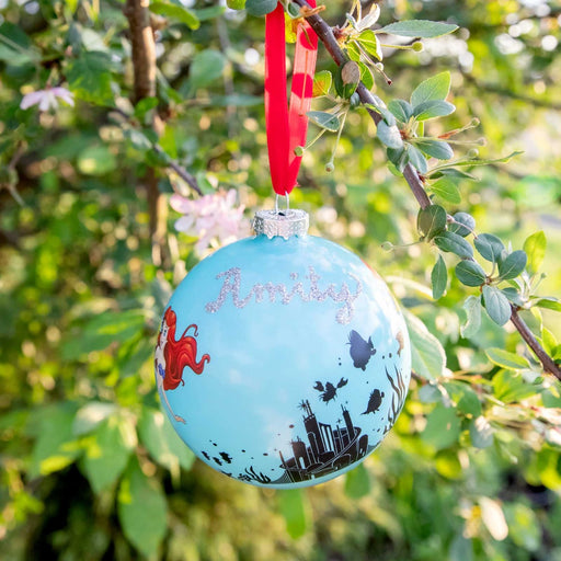 Custom Hand painted Hand Painted Disney Ariel Christmas Tree Bauble Gift
