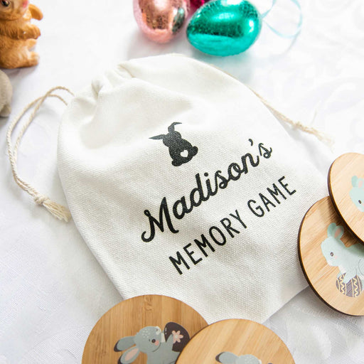 Personalised Wooden Easter Memory Game with Personalised Gift Bag