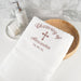 Custom Embroidered Name White Christening Bath Towel