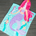 Customised Embroidered Name Child's Mermaid Hooded Beach Towel