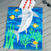 Embroidered Kids' Hooded Shark Beach Towel