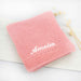 Customised Embroidered Name Cotton Wool Knitted Pink Baby Blanket Christmas Present