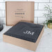 Personalised Embroidered Monogrammed Grey 100% Merino Wool Blanket with Gift Box