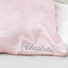 Name Embroidered Pink Silk Pillowcase Christmas Present