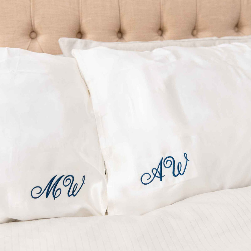 Embroidered monogram pillow 2025