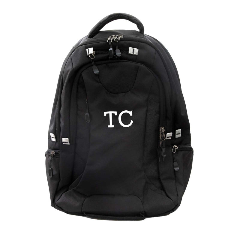 Personalised Embroidered Name 15" Laptop Backpack Black