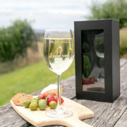 Custom Engraved Engagement I said Yes Wine Glass