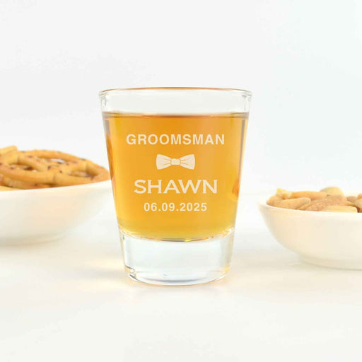 Classic Bridal Party Shot Glass for Best Man