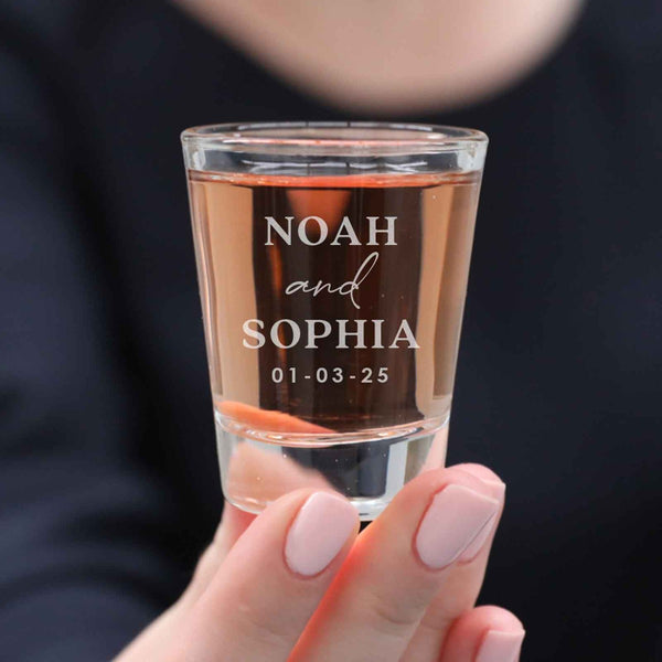 Bride and bridesmaid shot glasses on sale