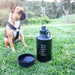 Customised Engraved Portable Travel Stainless Steel Black Pet Drinking Bowl and Water Bottle Birthday Gift