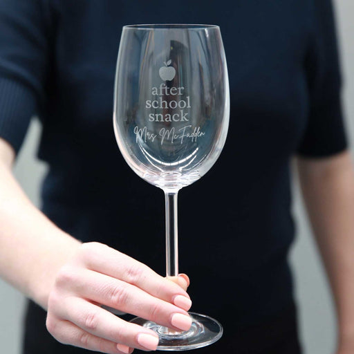 Customised Engraved Cheeky Teacher Christmas Wine Glass Gift
