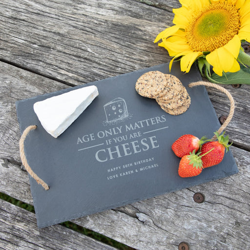 Customised Engraved Birthday Slate Cheese Board