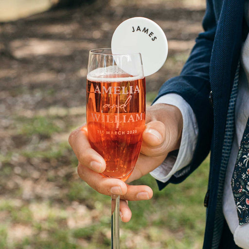 Personalised Engraved Wedding 175ml Champagne Glass