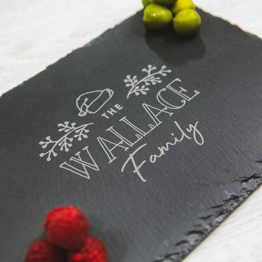 Personalised Engraved Rectangle Christmas Slate Cheese Board Christmas Gift