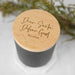 Customised Engraved Black Wood Wick Soy Candle with Wooden Lid Christmas Present