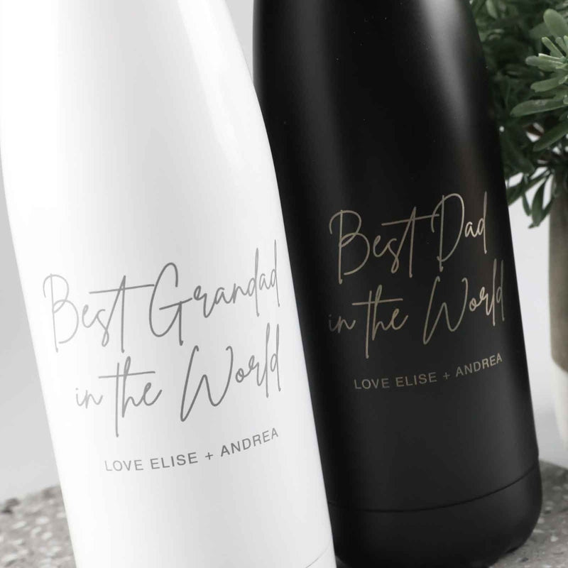 Custom Designed Engraved Father's Day Metal Water Bottles Gift