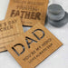 Custom Designed Laser Cut & Engraved Wooden Father's Day Card With Magnet Present