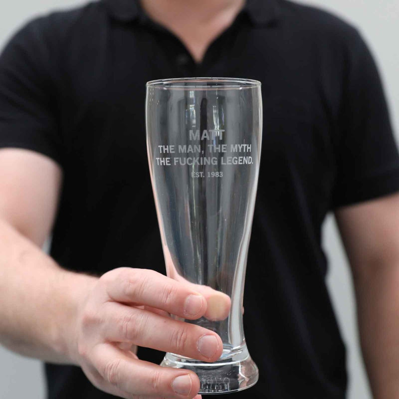 Birthday Beer Glass Inappropriate Gift for The Man