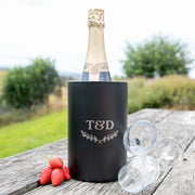 Personalised Engraved Matte Black Stainless Steel Wine Cooler