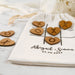 Custom Designed Engraved Wooden Noughts & Crosses Printed Calico Bag Wedding Game Favour