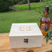 Customised Engraved Wooden Gift Boxed Round Scotch Glass Twin Set with Whiskey Stones