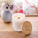 Personalised Engraved Valentine's Day Black Raspberry and Vanilla Fragrance White glass Candle With Wooden Lid