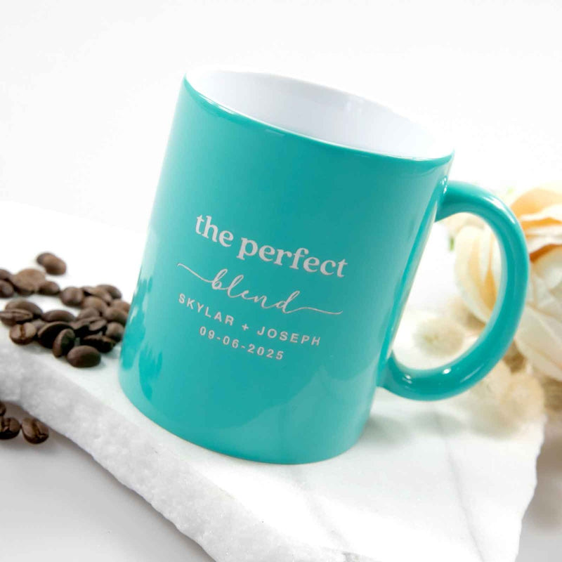 Custom Designed Engraved brides wedding planning mug