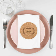 Customised Engraved Wedding Cork Coaster Bomboniere
