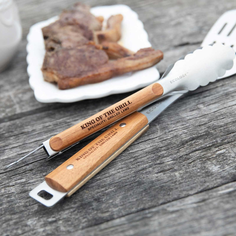 Customised Engraved Christmas Secret Santa BBQ Set Present- Tongs and spatula