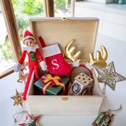 Custom Designed Engraved Child's Name Christmas Day Wooden Box Present