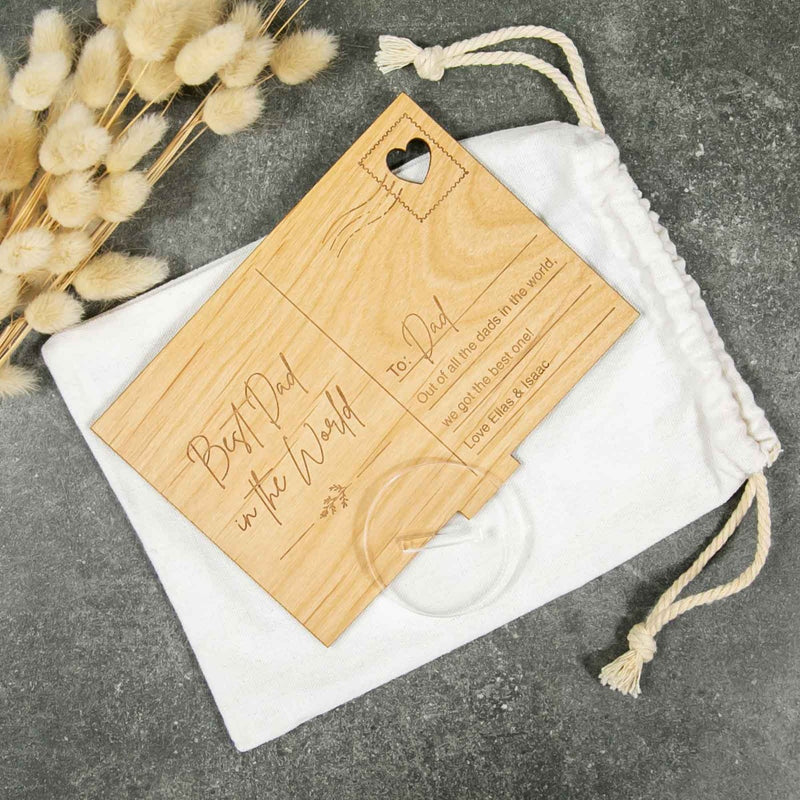 Custom Artwork Engraved Father's Day Postcard for Dad