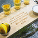 Personalised Engraved Wooden Handled Serving Board with Shot Glasses and Condiment Cups