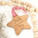 Custom Artwork Engraved Wooden Star Christmas Tree Ornament