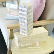 Custom Designed Engraved Wooden Tumbling Tower Housewarming Present