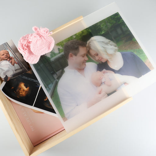 Personalised Colour Photo Printed Baby Family Keepsake Box