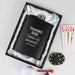 Custom Designed Engraved Father's Day Black Hip Flask- Eat Drink & Play Golf