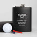 Personalised Engraved Father's Day Black Hip Flask- The World's Best dad