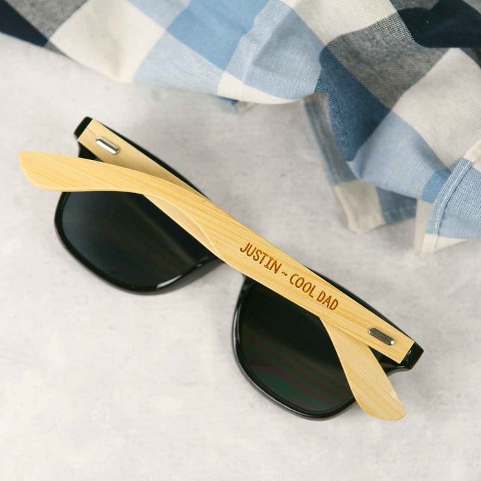 Father's Day Engraved Wooden Sunglasses