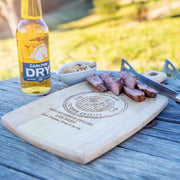 Custom Artwork Engraved Father's Day "Dad's BBQ" Cheese Wooden Serving Board Present