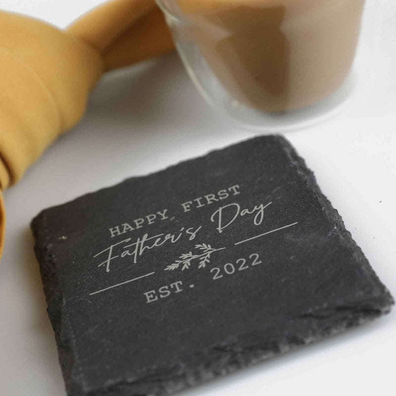 Engraved Father's Day Gift Boxed Set of 4 Slate Coasters