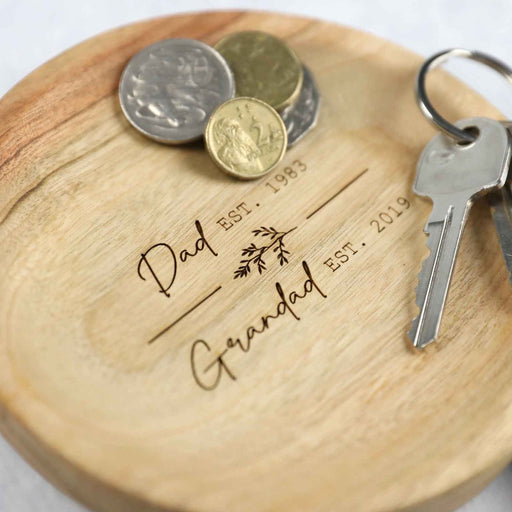 Customised Engraved Father's Day Coin Dish Present