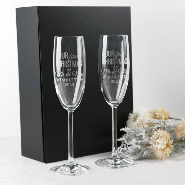 Mr and mrs store christmas glasses