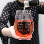 Inappropriate wine glass gift