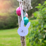 Customised Laser Cut Name Easter Lavender Purple Bunny Gift Tag