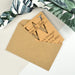 Kraft envelop with Personalised laser cut engraved wooden save the date