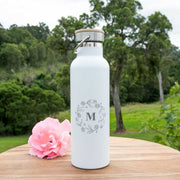 Personalised Engraved Stainless Steel Insulated Mother's Day White Drink Bottle Present