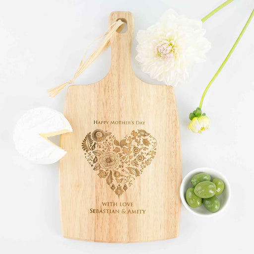 Personalised Engraved Mother's Day Wooden Kitchen Serving Chopping Paddle Board Present
